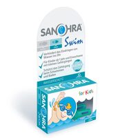Tapones para los oídos para nadar, evitan que el agua entre en los oídos de los niños, 1 año+, reutilizables, hipoalergénicos, azul, SANOHRA Swim Kids