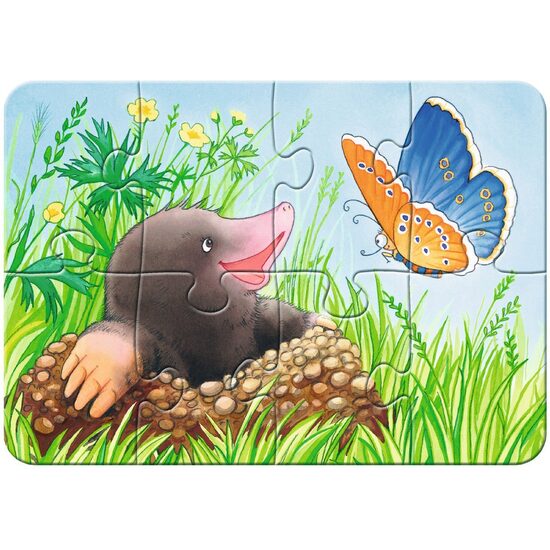 Mijn eerste Ravensburger puzzel - bosdieren, 2/4/6/8 stukjes