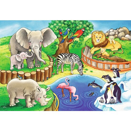 Puzzel Ravensburger - Dierentuin, 2X12 stukjes