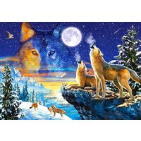 Puzzle Castorland - Loups hurlants, 1000 pièces