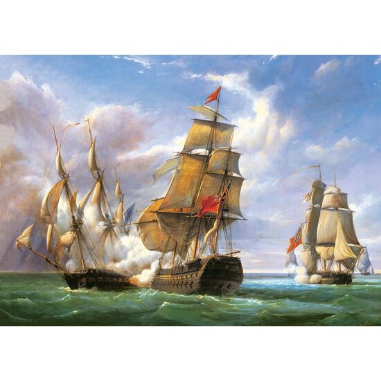 Puzzel Castorland - Kopie van de strijd tussen de Franse en Engelse schepen, 3000 stukjes