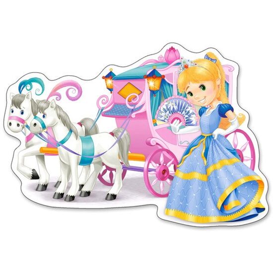Castorland Maxipuzzel - Prinsessenkoets, 12 stukjes