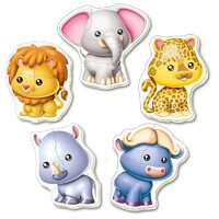 Puzzle Educa - Animali Selvatici, 3/3/4/4/5 pezzi