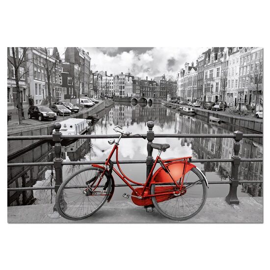 Puzzle Educa – Der Kanal, Amsterdam, Holland, 1000 Teile, inklusive Puzzlekleber