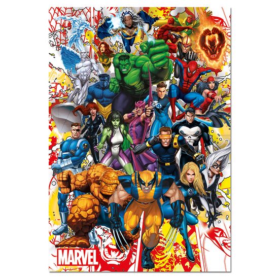 Puzzle Educa - Marvel Heroes, 500 Teile, inklusive Puzzlekleber