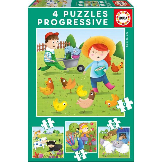 Puzzle Educa - Nutztiere, 6/9/12/16 Teile