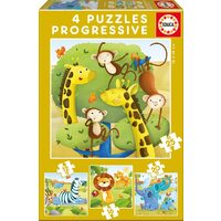 Puzzle Educa - Animali Selvatici, 12/16/20/25 pezzi