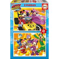 Puzzle Educa - Mickey und die Roadster Racer, 2x48 Teile