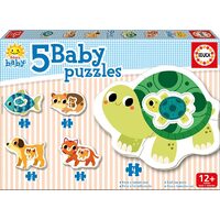 Puzzle Educa - Haustiere, 2/2/3/3/4 Teile
