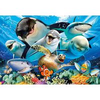 Puzzle Educa – Unterwasser-Selfies, 500 Teile, inklusive Puzzle-Kleber
