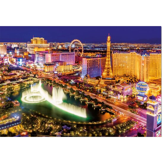 Puzzle Educa - Neon Las Vegas, 1000 Teile, inklusive Puzzlekleber
