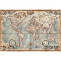 Educa Mini-Puzzle – Antike Weltkarte, 1000 Teile, inklusive Puzzle-Kleber