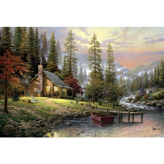 Puzzel Schmidt - Thomas Kinkade: Hut in de bergen, 500 stukjes