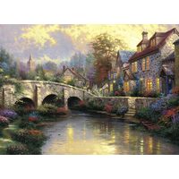 Puzzle Schmidt - Thomas Kinkade: Cobblestone Broke, 1000 pezzi