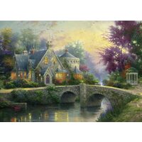 Puzzel Schmidt - Thomas Kinkade: Avondlicht bij het landhuis, 3000 stukjes