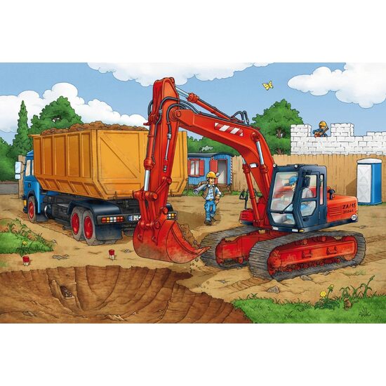 Puzzle Schmidt - Vamos a construir, 3x24 piezas, incluye 1 póster