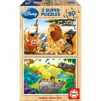 Educa Holzpuzzle - Disney: My Animals Friends, 2x50 Teile