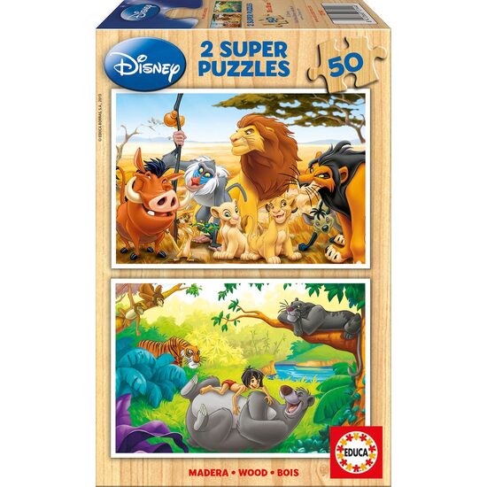 Educa Holzpuzzle - Disney: My Animals Friends, 2x50 Teile