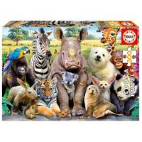 Puzzle Educa - Tier-Selfie, 300 Teile