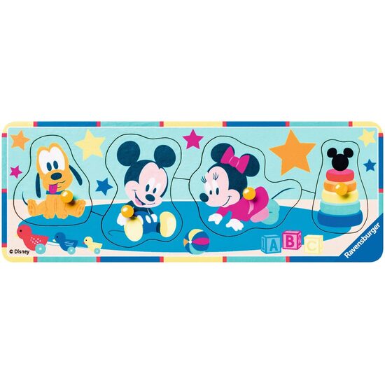Puzzle din lemn Ravensburger - Personaje Disney, 4 piese