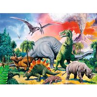 Puzzle Ravensburger - Unter den Dinosauriern, 100 Teile