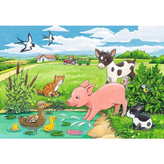 Ravensburger Puzzle - Bauernhoftiere, 2x12 Teile