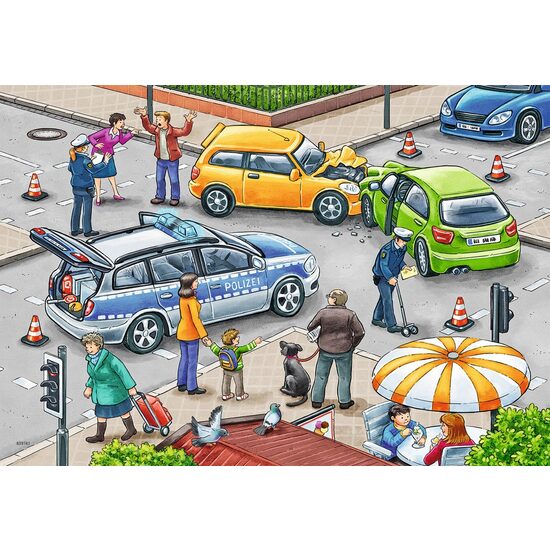 Puzzle Ravensburger - Polizia, 2x12 pezzi