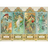Puzzel Eurographics - Alfons Mucha: Vier Seizoenen, 1000 stukjes