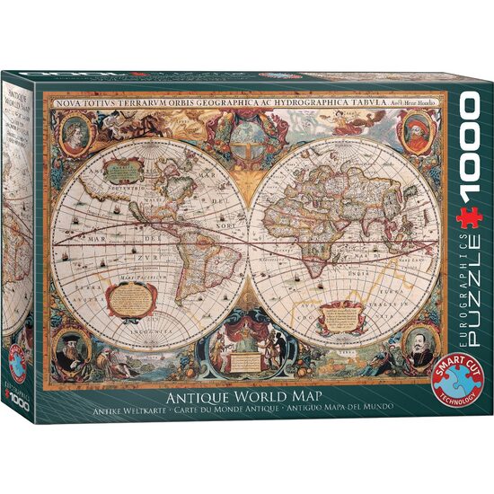 Puzzle Eurographics - Carte du monde antique, 1000 pièces
