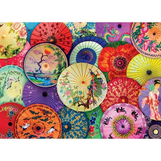 Puzzle Eurographics - Parapluies asiatiques en papier huilé, 1000 pièces