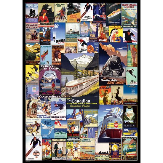 Puzzle Eurographics - Canadian Pacific Rail - Vintage Poster, 1000 Teile