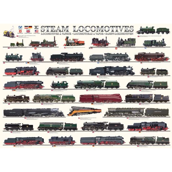Puzzle Eurographics - Dampfloks, 1000 Teile