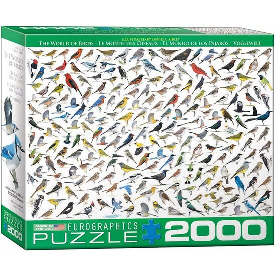 Puzzle Eurographics - David Sibley: Il mondo degli uccelli, 2000 pezzi