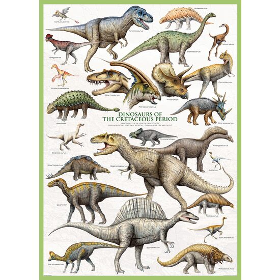 Puzzle Eurographics - Dinosaurier der Kreidezeit, 1000 pièces