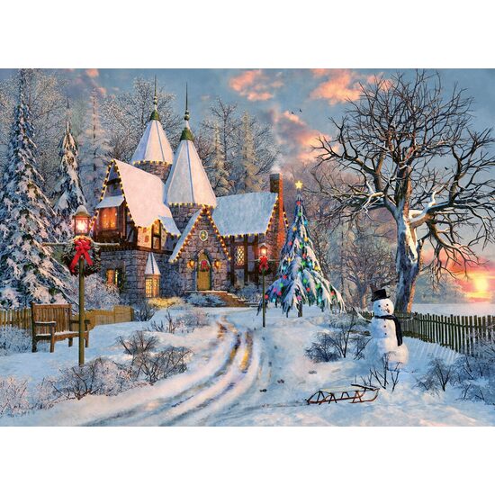 Puzzle Eurographics - Dominic Davison : Cottage de Noël, 1000 pièces
