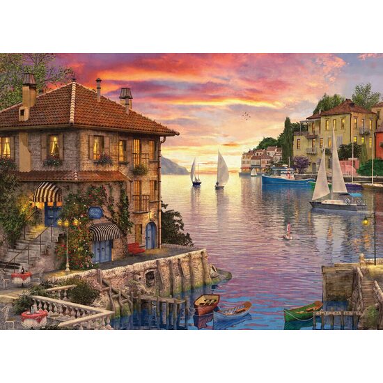 Puzzle Eurographics - Dominic Davison : Port Méditerranéen, 1000 pièces