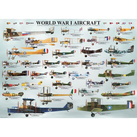Puzzle Eurographics - Flugzeuge des 1. Weltkriegs, 1000 Teile
