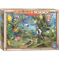 Puzzle Eurographics - Johann Francis: Gartenvögel, 1000 Teile