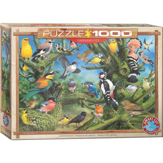 Puzzle Eurographics - Johann Francis : Oiseaux du jardin, 1000 pièces