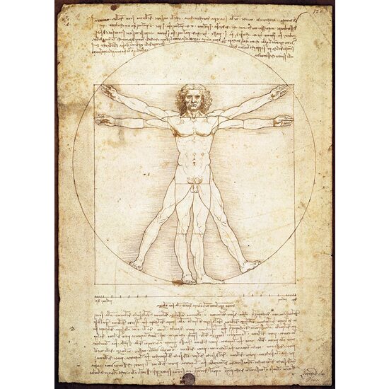 Puzzle Eurographics - Leonardo Da Vinci: Vitruvian Man, 1000 Teile