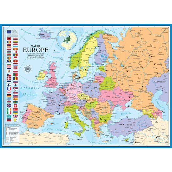Puzzle Eurographics - Europakarte, 1000 Teile