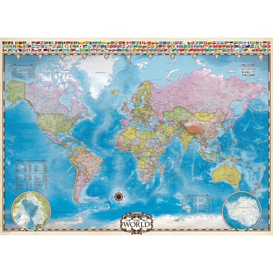 Puzzle Eurographics - Weltkarte, 1000 Teile
