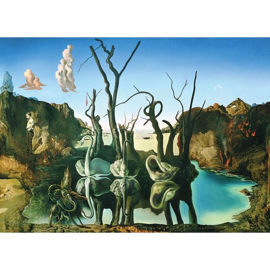 Eurographics Puzzle - Salvador Dali: Schwäne spiegeln Elefanten, 1000 Teile