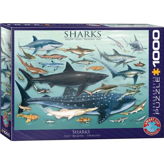 Puzzle Eurographics - Sharks, 1000 pieces