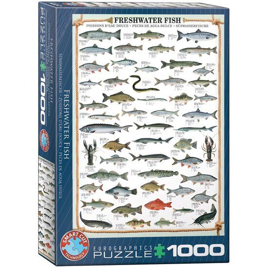 Puzzle Eurographics - Susswasserfische, 1000 piese