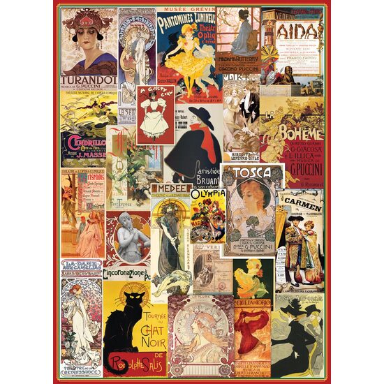 Puzzle Eurographics - Theater- und Opern-Vintage-Poster, 1000 Teile