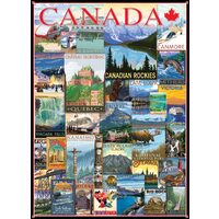 Eurographics Puzzle – Reisen Sie durch Kanada, Vintage-Poster, 1000 Teile