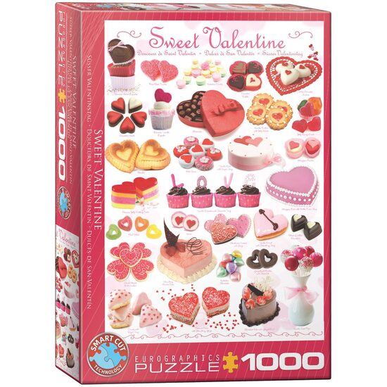Puzzle Eurographics - Valentinstag Sussigkeiten, 1000 Teile