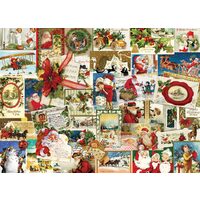 Puzzle Eurographics - Vintage Weihnachtskarten, 1000 Teile