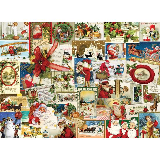 Puzzle Eurographics - Vintage Weihnachtskarten, 1000 Teile